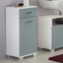1-türiger Bad Unterschrank In Hellblau - Nondro