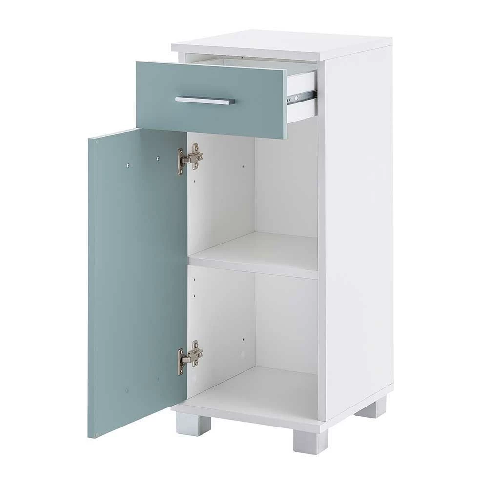 1-türiger Bad Unterschrank In Hellblau - Nondro – Bild 3