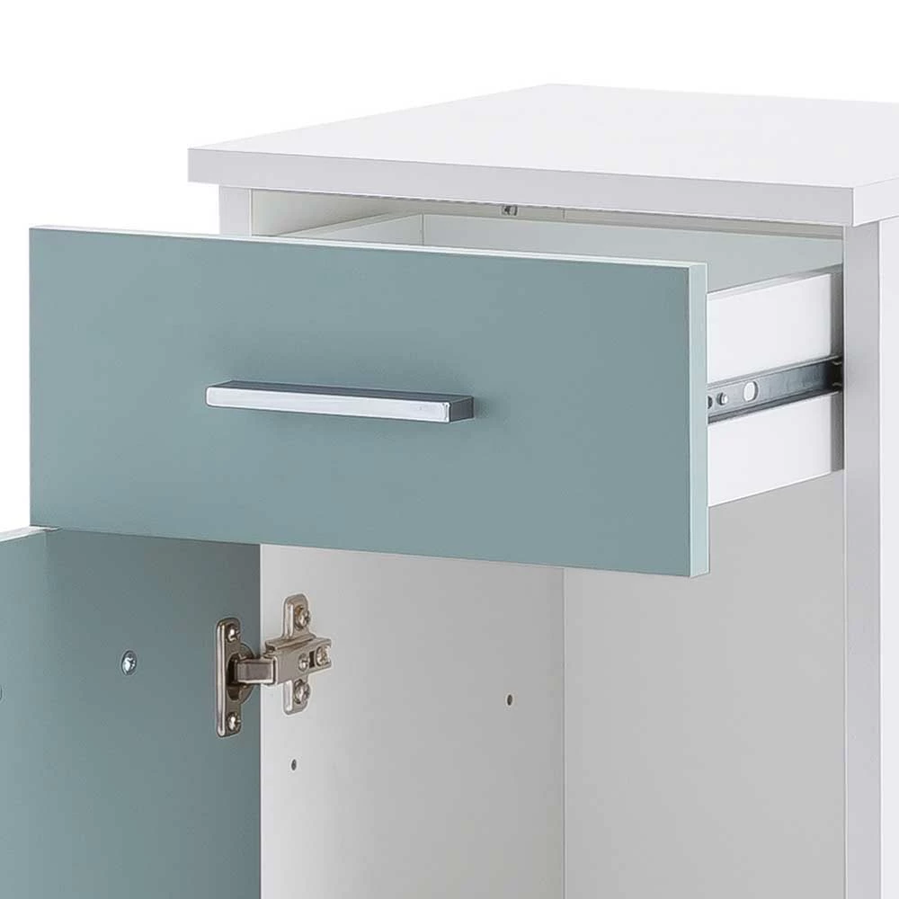 1-türiger Bad Unterschrank In Hellblau - Nondro – Bild 6