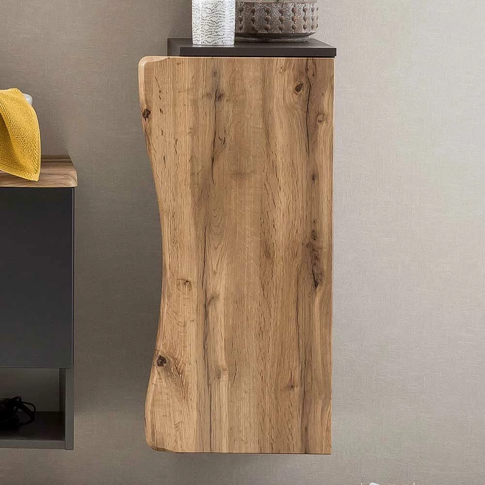 1-türiger Badschrank Mit Naturkante Dekor - Tofias