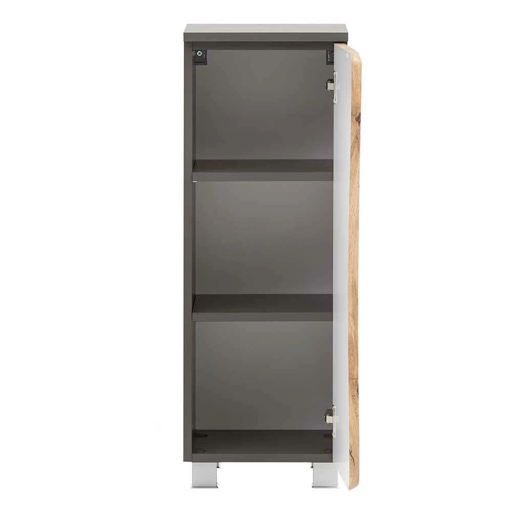 1-türiger Badschrank Mit Naturkante Dekor - Tofias – Bild 5