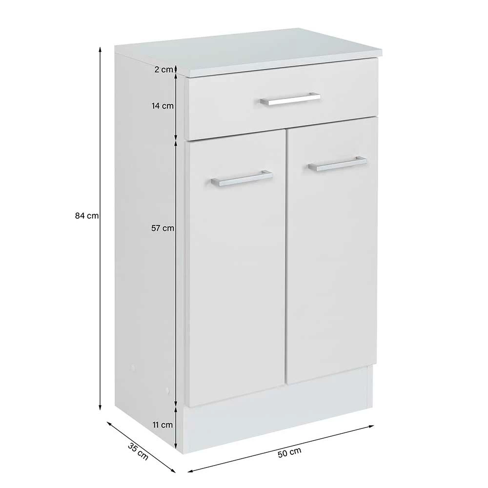 2-türiger Schrank Fürs Bad In Grün & Weiß - Loenixa – Bild 6