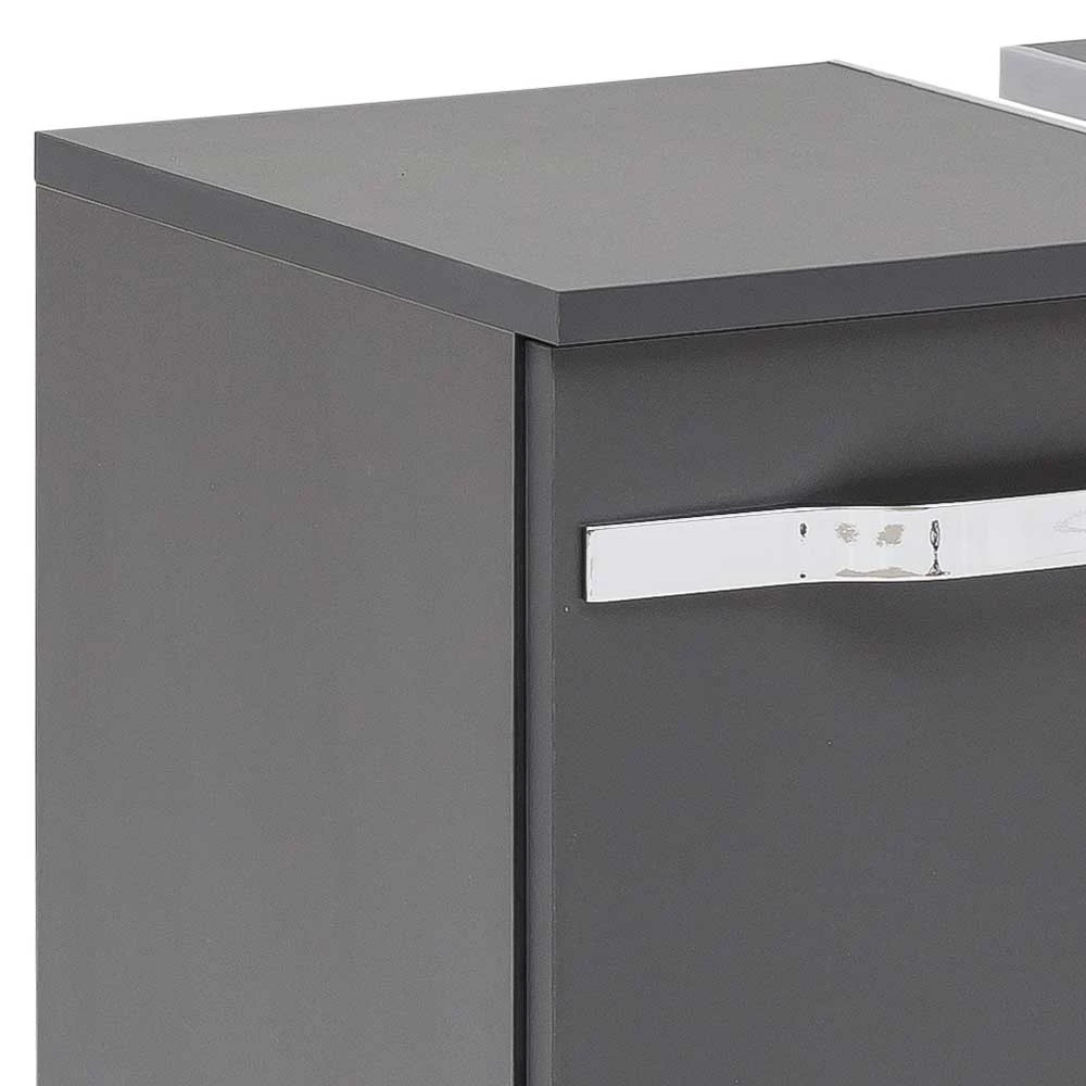 2-türiger Waschbecken-Unterschrank In Anthrazit - Ostiena – Bild 5