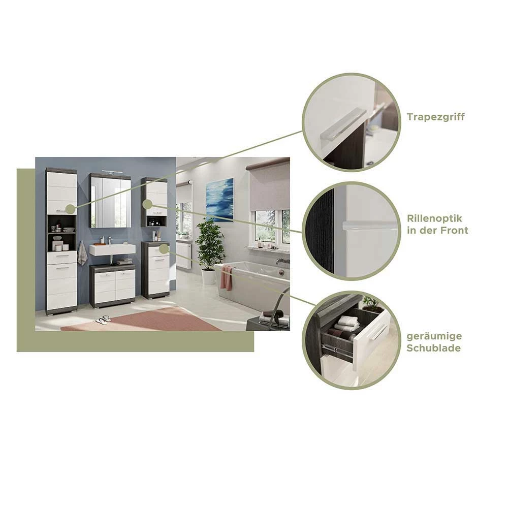 2-türiger Waschbeckenunterschrank 60x56x34 Cm - Nancys – Bild 6