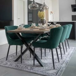 200x95 Tisch Mit Polsterstühlen - Ricinga (siebenteilig)