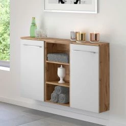 20cm Flacher Badezimmer Schrank In Weiß - Yazemina