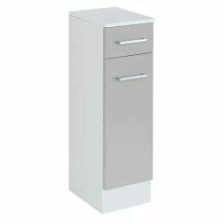 25x84x35 Bad Stand-Unterschrank In Grau & Weiß - Girios