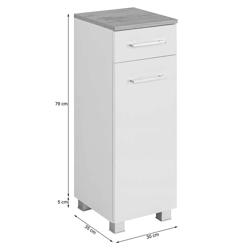 30x97x35 Unterschrank Fürs Bad Mit Schublade - Ishes – Bild 6