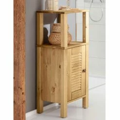 34x86x30 Badschrank Mit Lamellentür & Ablage - Zavieca I