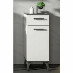 34x87x31 Badschrank Mit Tür & Schublade - Jannick