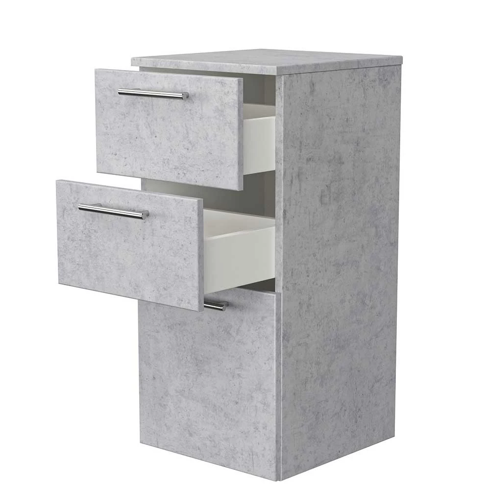 36x75x37 Moderner Badschrank In Beton Dekor - Dejonca – Bild 3