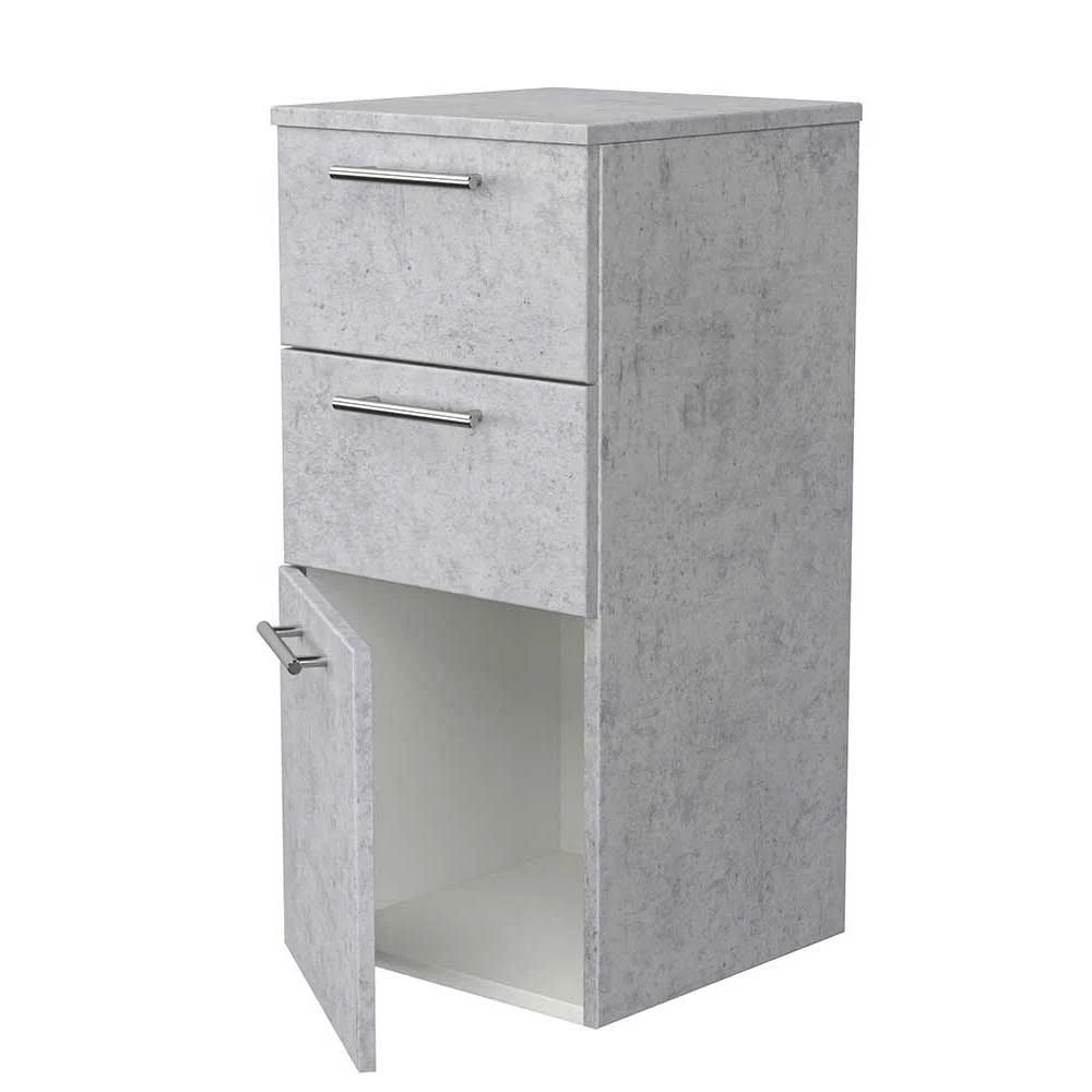 36x75x37 Moderner Badschrank In Beton Dekor - Dejonca – Bild 4