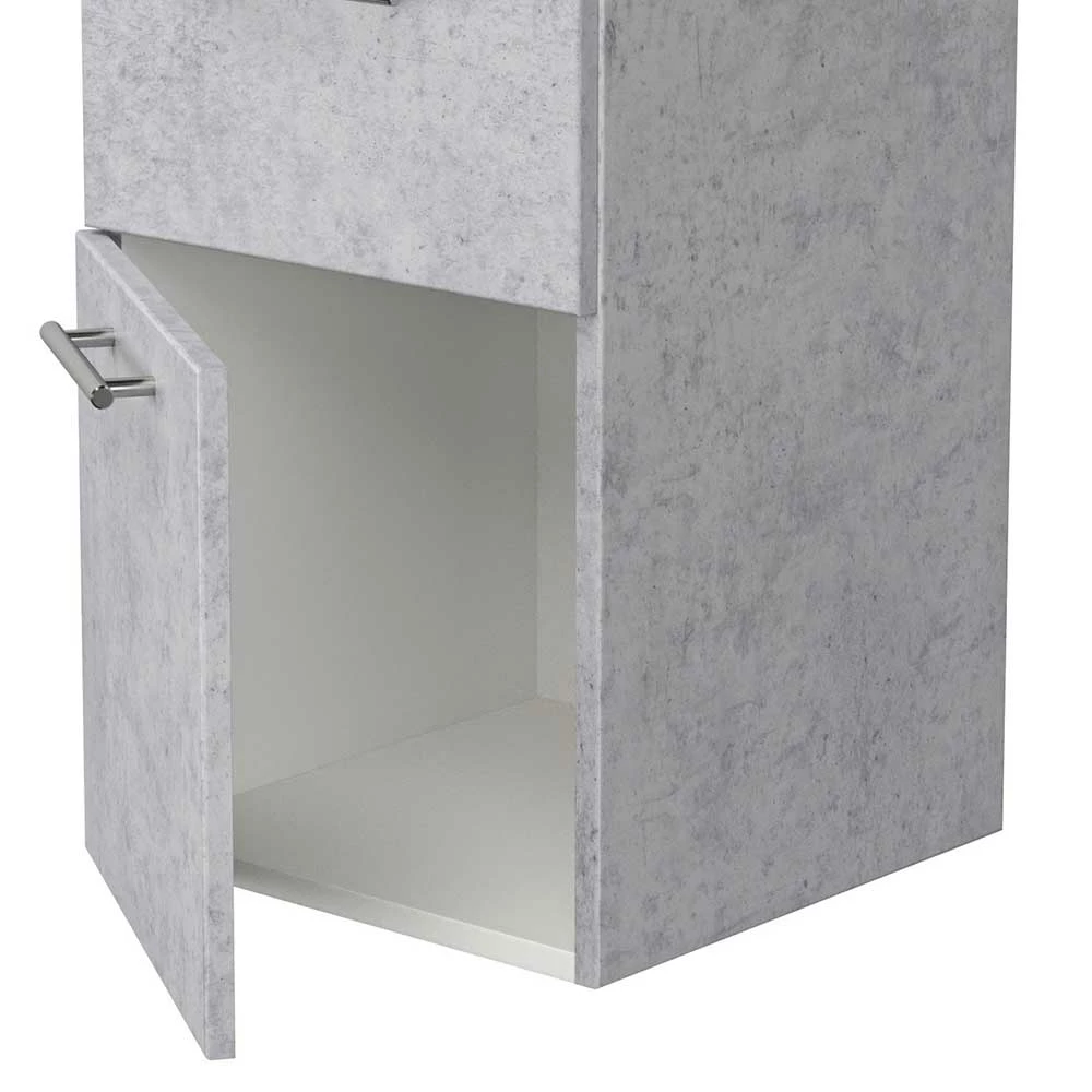 36x75x37 Moderner Badschrank In Beton Dekor - Dejonca – Bild 5