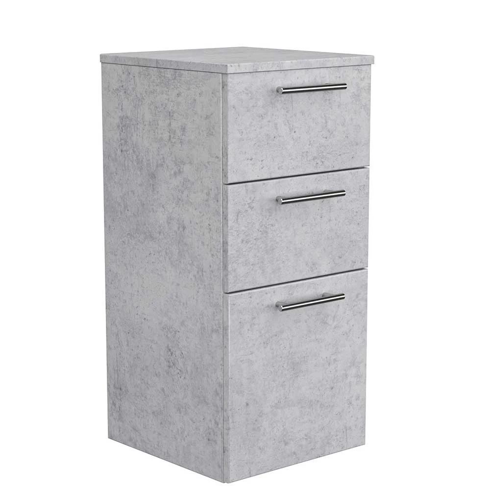 36x75x37 Moderner Badschrank In Beton Dekor - Dejonca – Bild 2