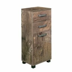 40x95 Cm Beistellschrank In Eiche Dunkel - Fleminos