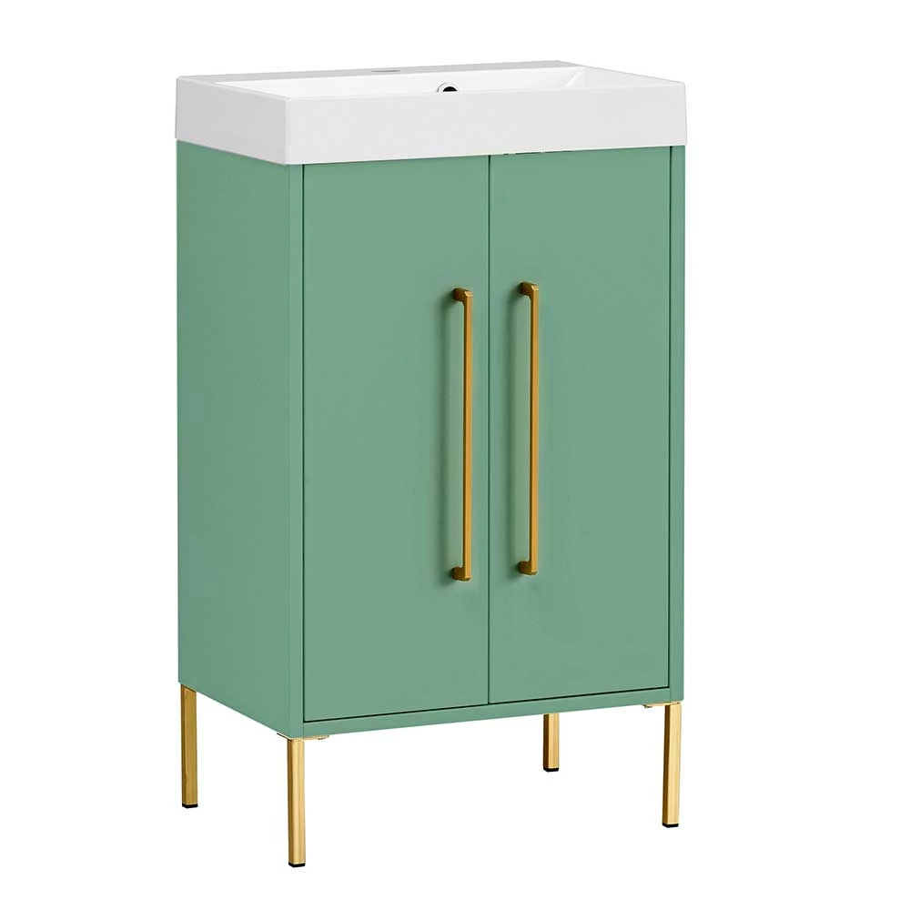 50x89x36 Waschtisch In Mintgrün & Gold - Aparcian