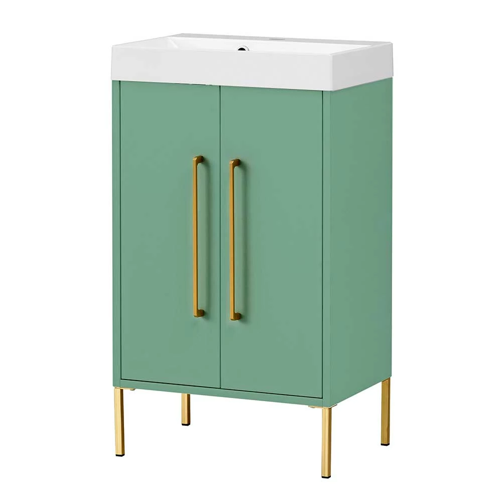 50x89x36 Waschtisch In Mintgrün & Gold - Aparcian – Bild 2