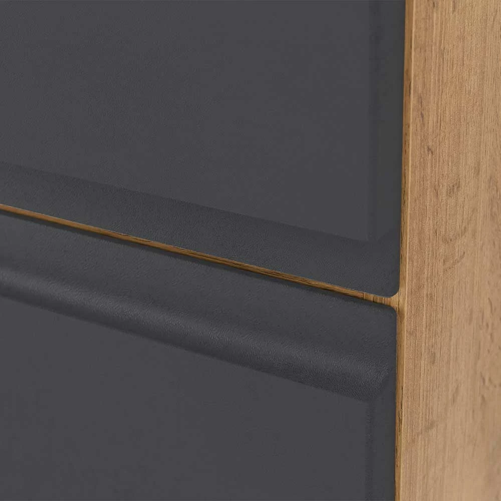 60cm Unterbeckenschrank In Grau & Wildeiche - Jambi – Bild 6