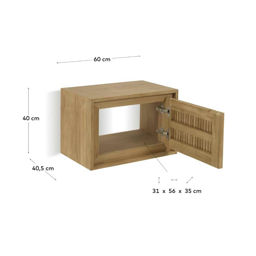 60x40x41 Teak Badschrank Für Wandmontage - Sojettes – Bild 6