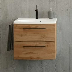 60x54x45 Waschtischkonsole In Wildeiche Optik - Arazony