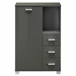 60x90x30 Hochglanz Badschrank In Grau - Ulivia