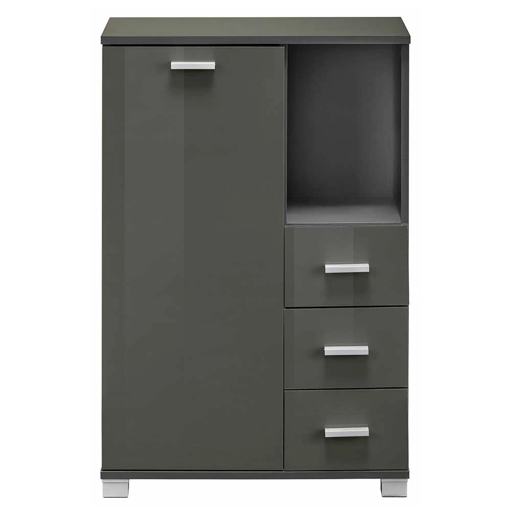60x90x30 Hochglanz Badschrank In Grau - Ulivia