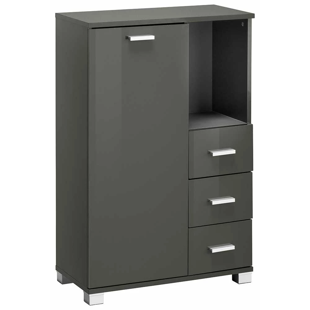 60x90x30 Hochglanz Badschrank In Grau - Ulivia – Bild 2