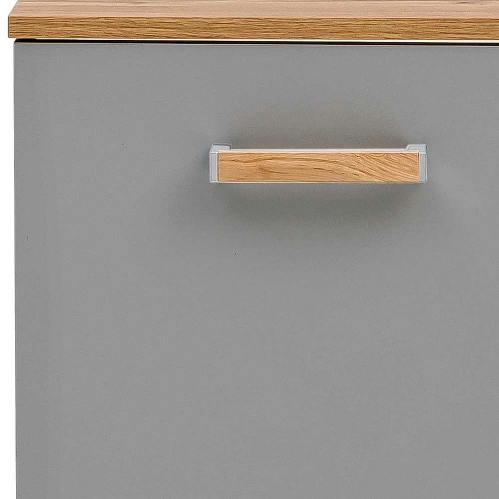 65cm Breiter Waschbeckenunterschrank In Platingrau - Nienzo – Bild 6