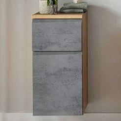 Bad Unterschrank In Beton & Wildeiche - Mia