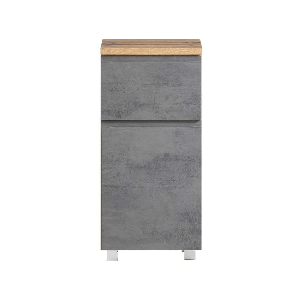 Bad Unterschrank In Beton & Wildeiche - Mia – Bild 2