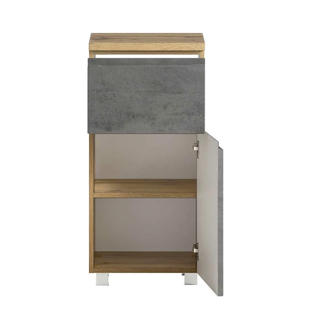 Bad Unterschrank In Beton & Wildeiche - Mia – Bild 3