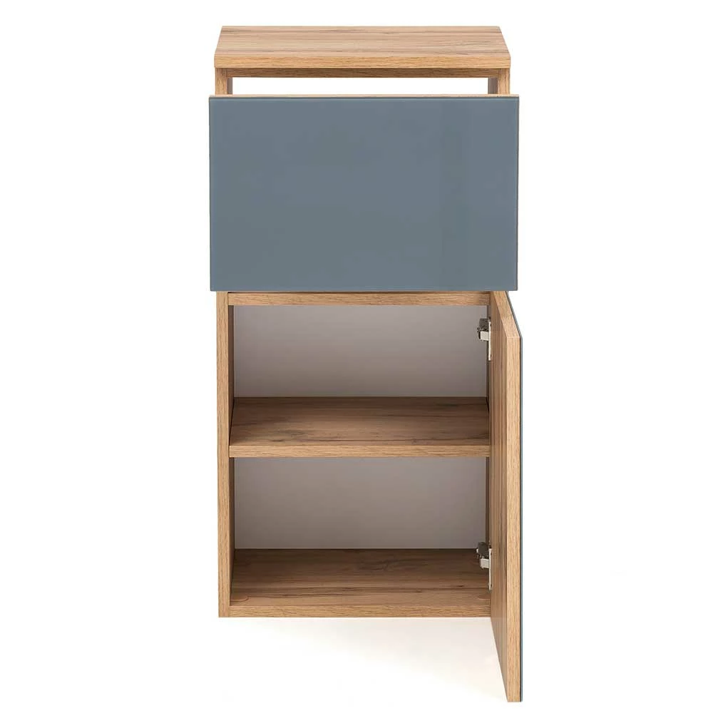 Bad Unterschrank In Grau Glas & Wildeiche - Anviletca – Bild 4