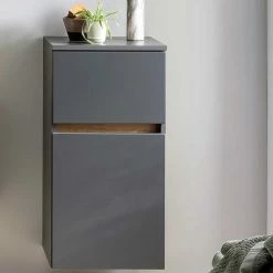 Bad Unterschrank In Grau Mit Wildeiche - Agiruan