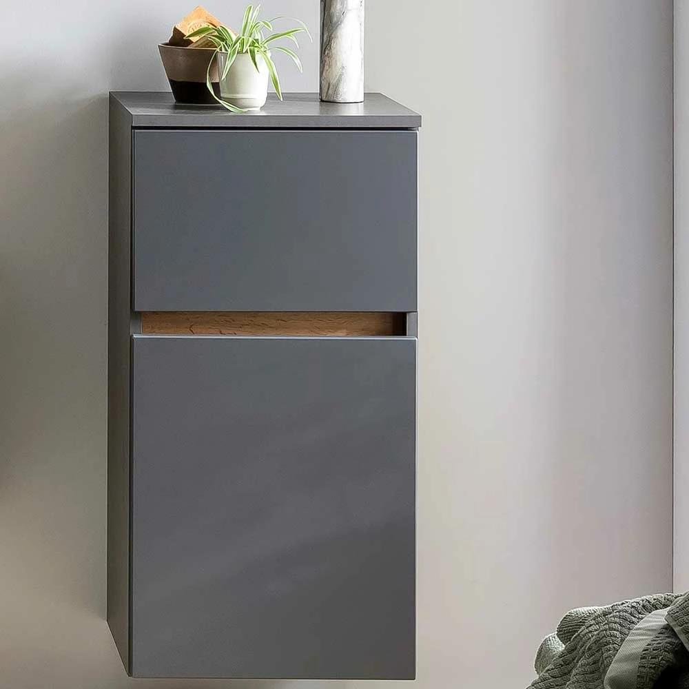 Bad Unterschrank In Grau Mit Wildeiche - Agiruan