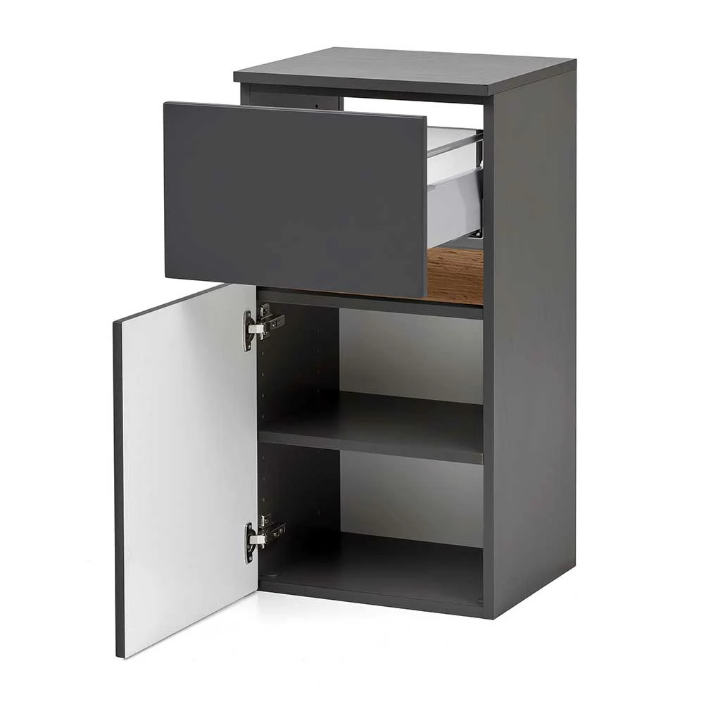 Bad Unterschrank In Grau Mit Wildeiche - Agiruan – Bild 2