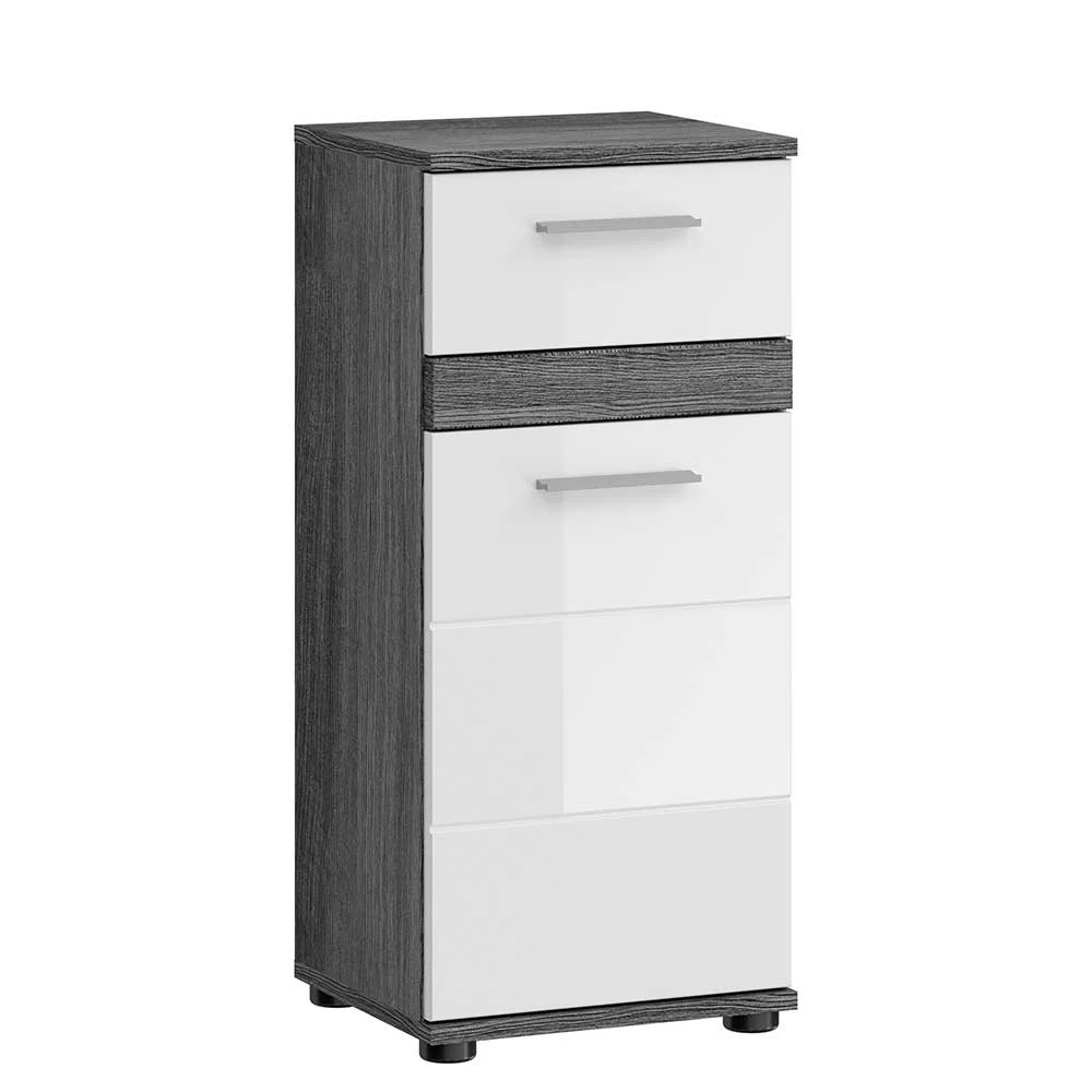 Bad Unterschrank In Weiß Hochglanz & Grau - Chapan – Bild 2