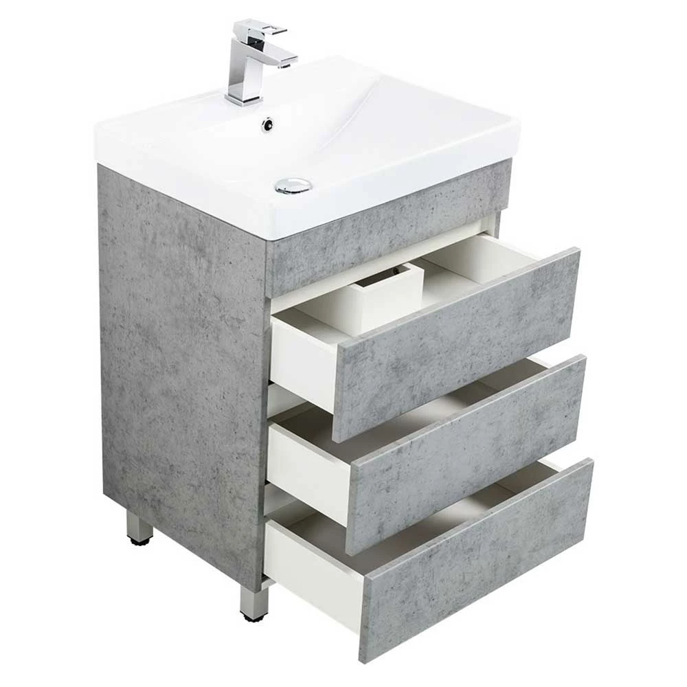 Bad Waschtisch In Beton Optik - Glasper – Bild 5