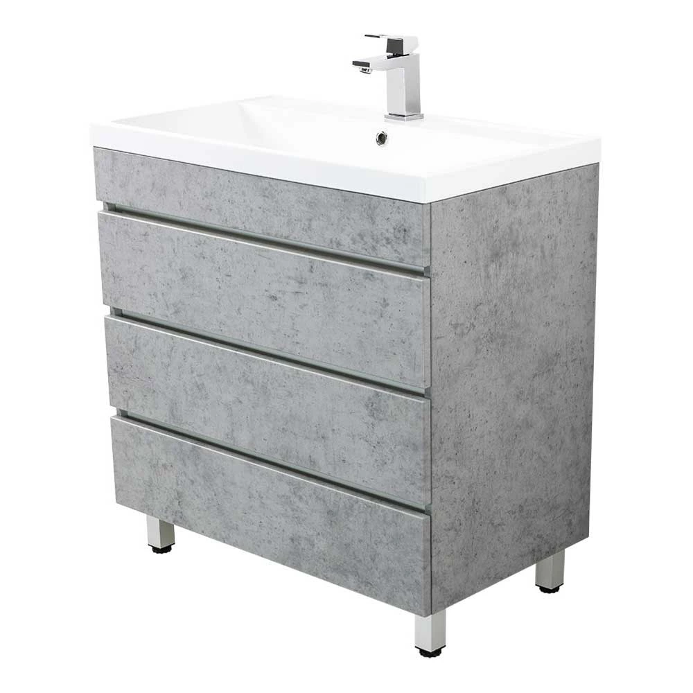 Bad Waschtisch In Beton Optik - Glasper – Bild 2