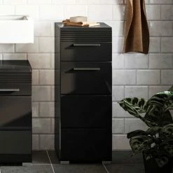 Badezimmer Unterschrank In Schwarz Hochglänzend - Culina