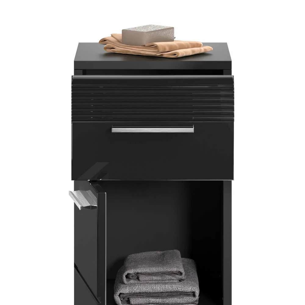 Badezimmer Unterschrank In Schwarz Hochglänzend - Culina – Bild 6