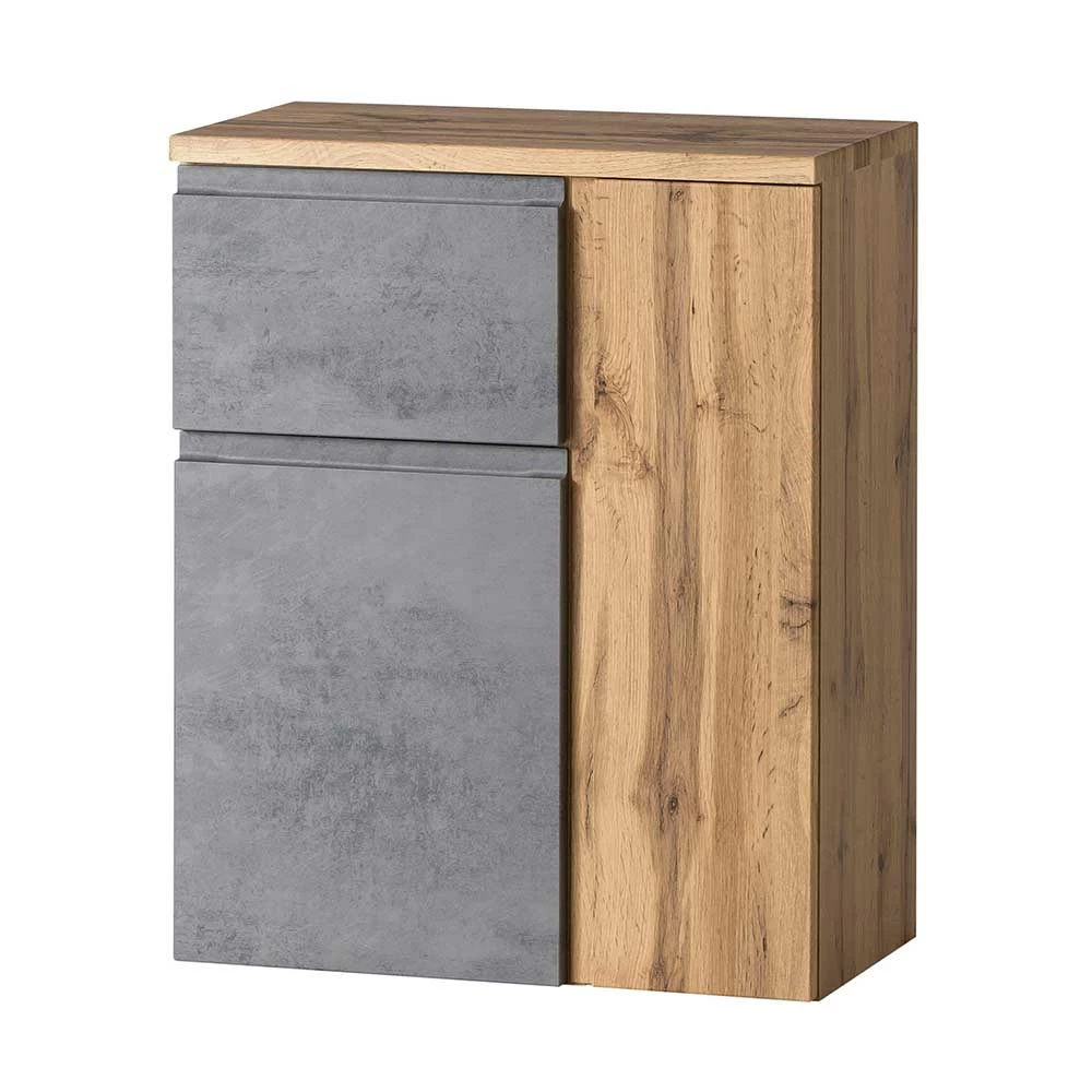 Badezimmer Unterschrank Mit Beton & Wildeiche Dekor - Mia – Bild 4
