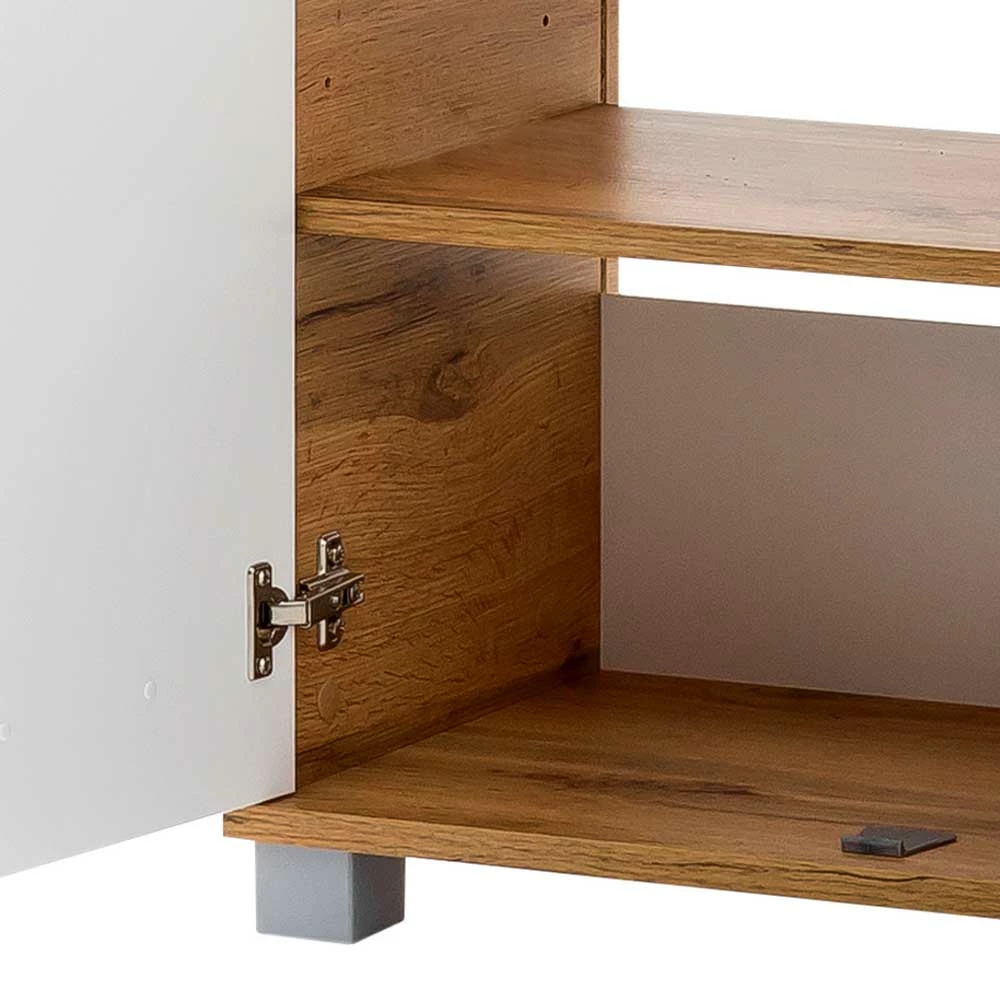 Badezimmer Waschbeckenschrank In Weiß & Eiche - Kristiv – Bild 5