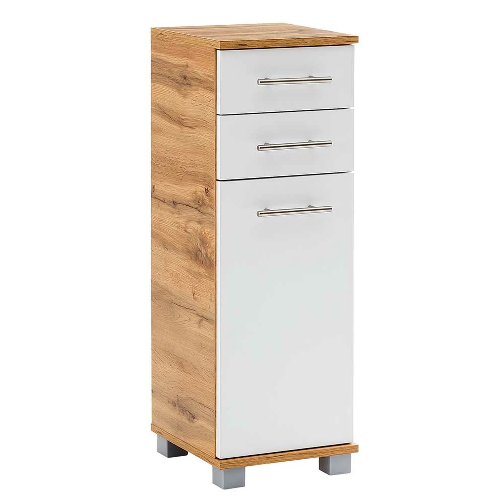 Badschrank Mit Tür & Zwei Schubladen - Kristiv – Bild 2