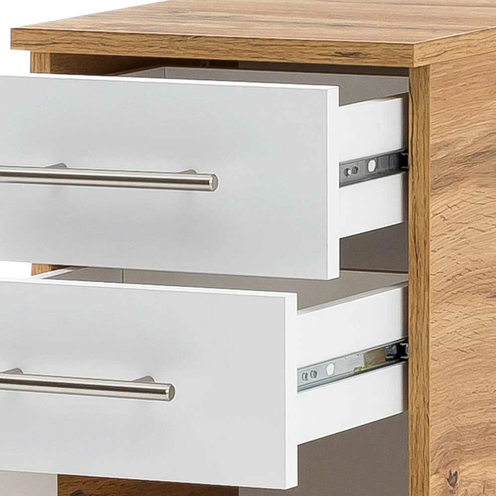 Badschrank Mit Tür & Zwei Schubladen - Kristiv – Bild 5