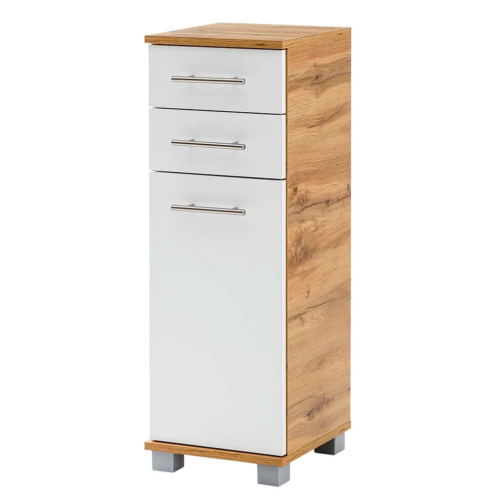 Badschrank Mit Tür & Zwei Schubladen - Kristiv