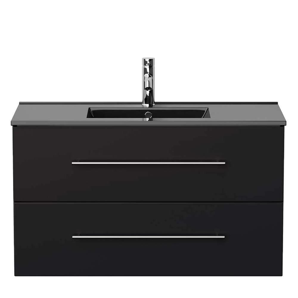 Design Waschtisch Mit Schwarzem Waschbecken - Danskad