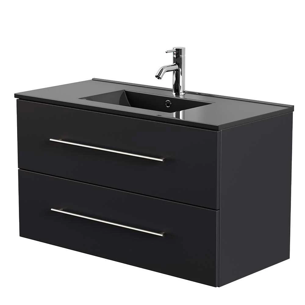 Design Waschtisch Mit Schwarzem Waschbecken - Danskad – Bild 2