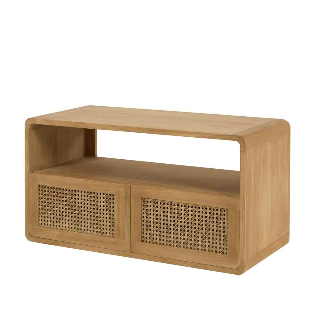 Echtholz Waschtisch Aus Teak Mit Wiener Geflecht - Tiranny – Bild 2