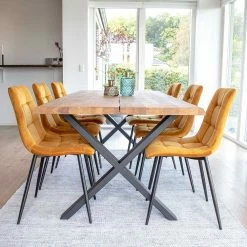 Essgruppe Mit Gelben Stühlen - Valco (sechsteilig)