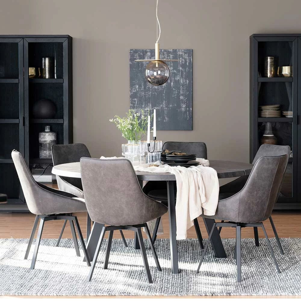 Essgruppe Mit Rundem Tisch Set - Namac (siebenteilig)